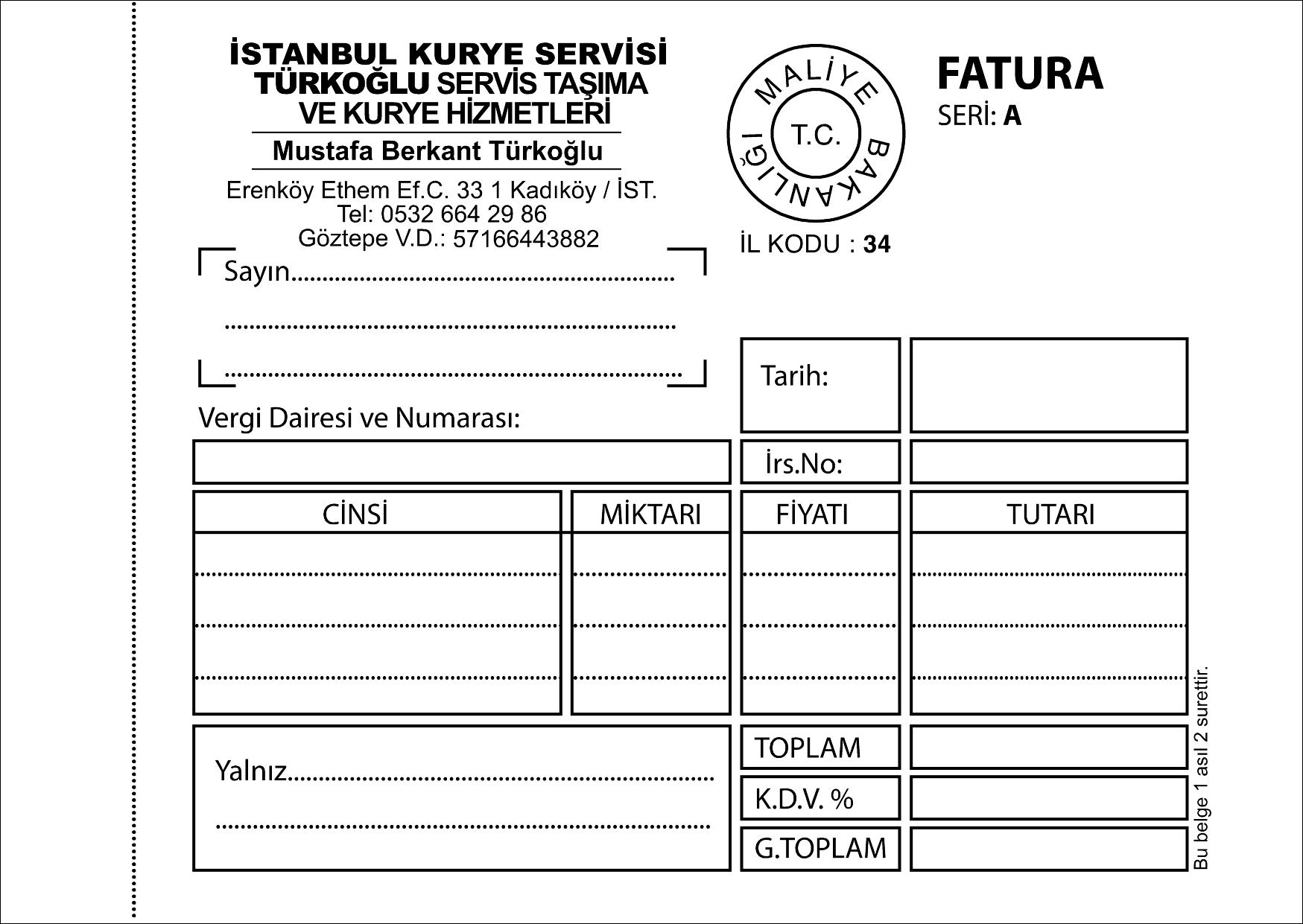  A6-FATURA CİLT