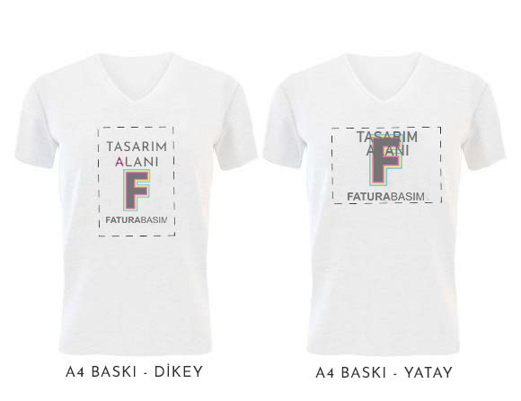 Unisex Tişört - V Yaka