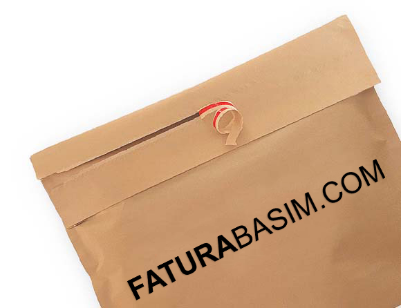 Baskılı Çift Bantlı Kraft Kargo Zarfı